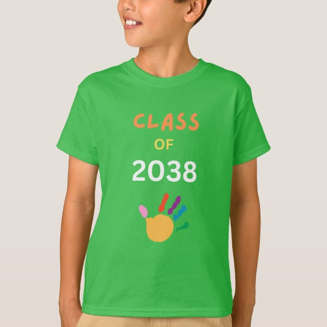 Class of 2038 with fingerpaint T-Shirt (Front)