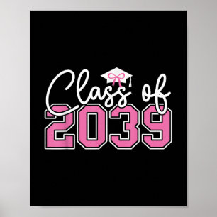 Class Of 2039 Grow With Me First Day Of School Gra Poster