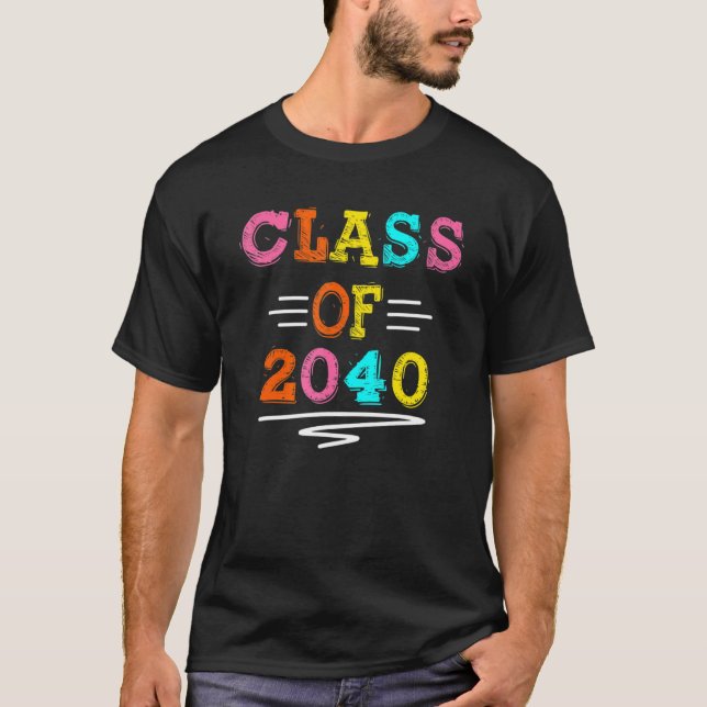 Class Of 2040 Grow With Me First Day Of School Gra T-Shirt (Front)