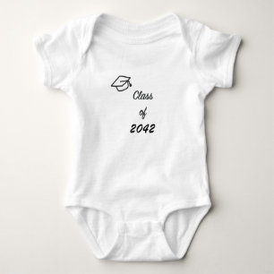 Class of 2042 with Graduation Cap Baby Bodysuit