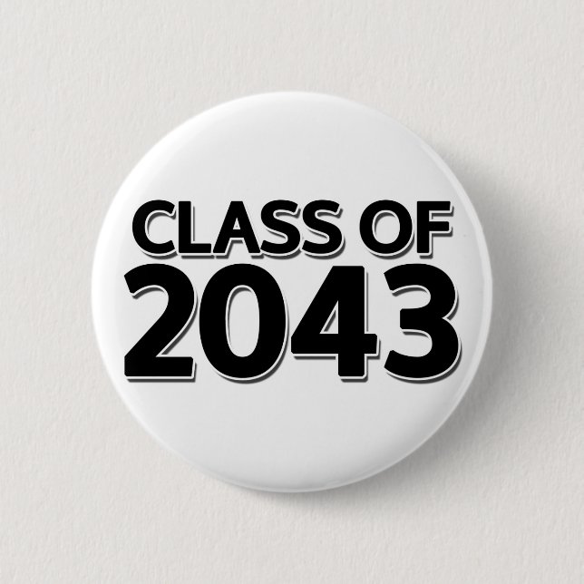 Class of 2043 6 cm round badge (Front)