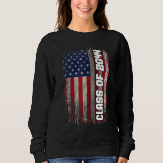 Class of 2044 Senior 2044 USA American Flag Sweatshirt
