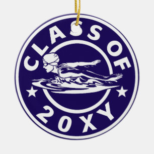 Class of 20?? Girl Swimming Ceramic Tree Decoration