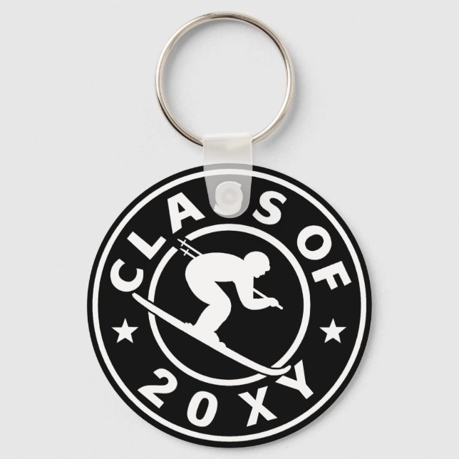 Class of 20?? Skiing Key Ring (Front)