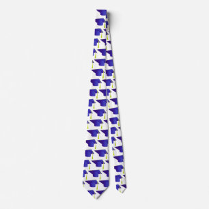 Class of 20XX Blue Cap Graduation Tie