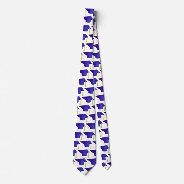 Class of 20XX Blue Cap Graduation Tie (Front)
