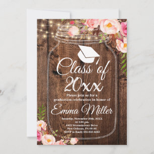 Class of 20XX - Boho Floral Graduation Invitation