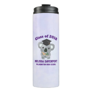 Class of 20xx Cute Koala Bear in Graduation Cap Thermal Tumbler