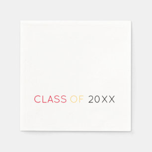 Class of 20XX Grad Celebration School Colours Fun Napkin