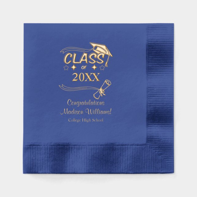 Class of 20xx Graduation Foil Napkins (Front)