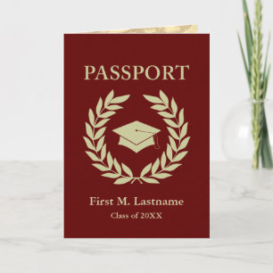 class of 20XX graduation passport invitation