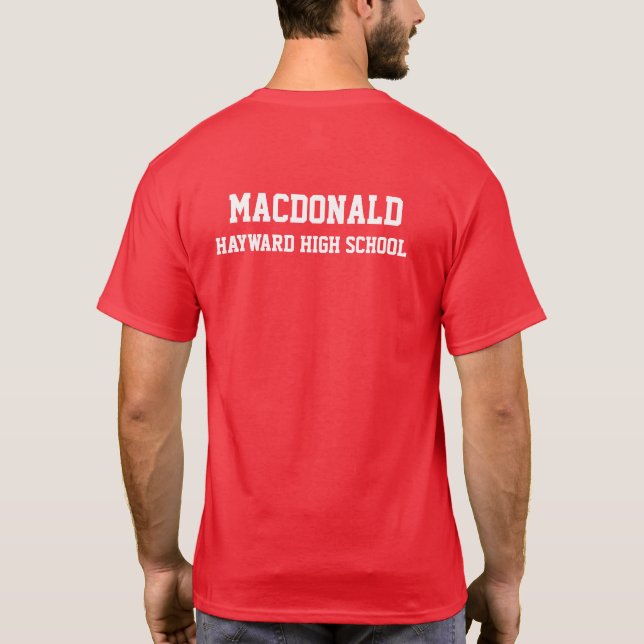 Class of 20XX High School - Personalised T-Shirt (Back)