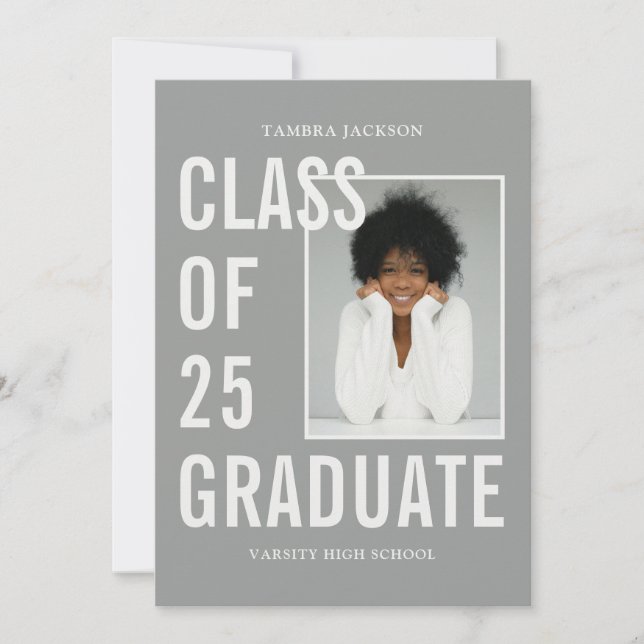 Class Of 25 Photo Graduate Graduation Announcement (Front)