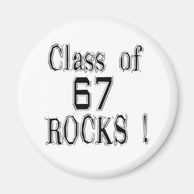 Class of '67 Rocks! Magnet (Front)