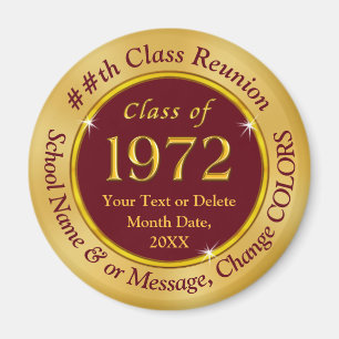 Class of 72 Reunion, Cheap Personalised Souvenirs  Magnet