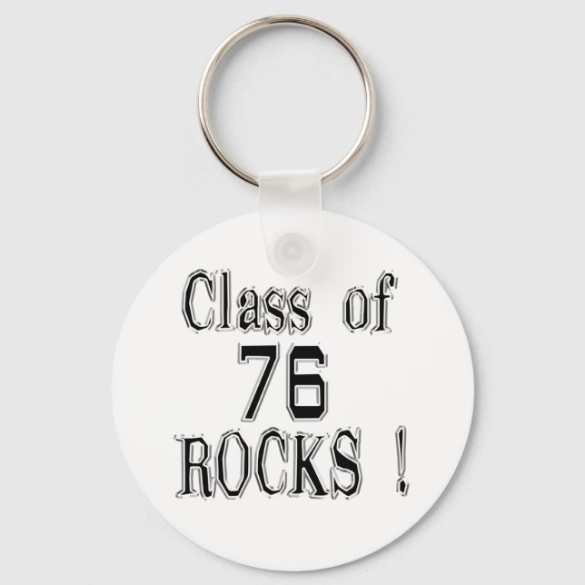 Class of '76 Rocks! Keychain (Front)