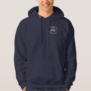 class of academic marine blue grad hoodie