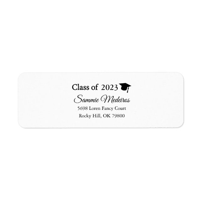 Class of Address Labels, Graduation Address Labels (Front)