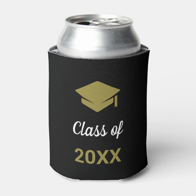 Class Of Any Year Congrats Grad Graduation Cap Can Cooler (Can Front)