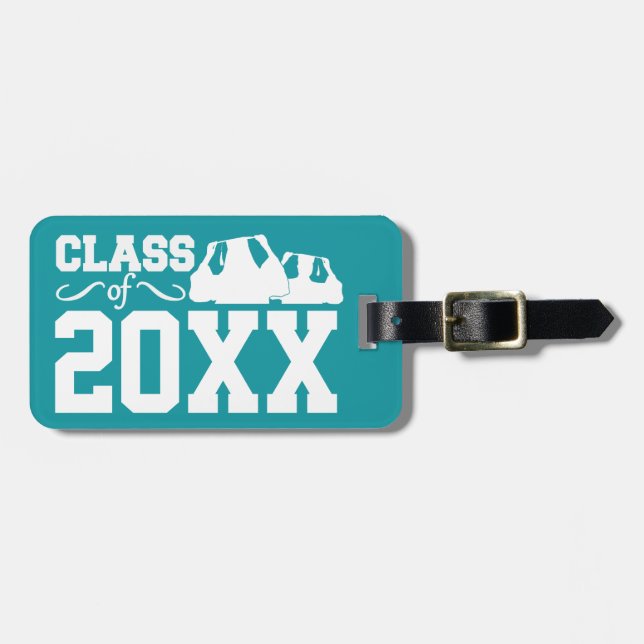 Class of ANY year custom luggage tag (Front Horizontal)