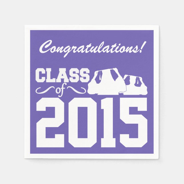 Class of ANY year custom text & colour papernapkin Napkin (Front)