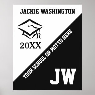 CLASS OF (any year) custom text & colour poster