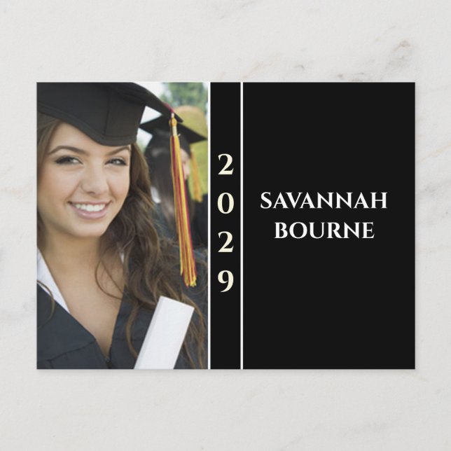 Class of Change to Current Year Graduation  Invitation Postcard (Front)