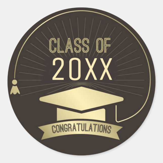 Class of  classic round sticker (Front)