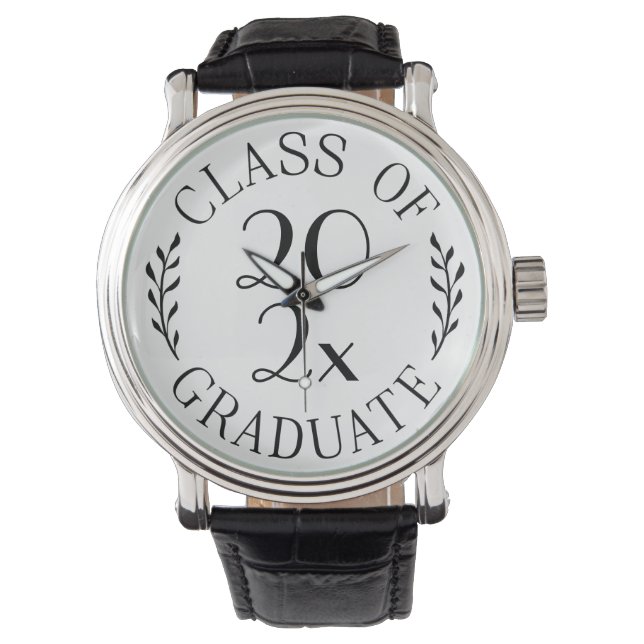 Class of Custom Year Graduate Stylish Reunion Watch (Front)