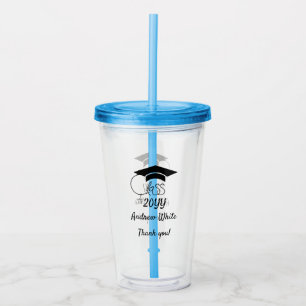Class of-Custom Year-Name-Phrase-Black Script Acrylic Tumbler