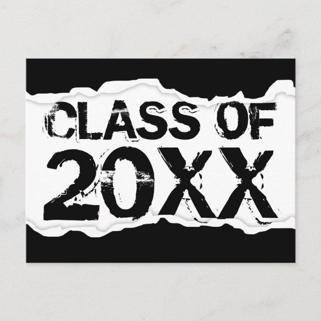 Class of Customisable Year (page tear) Postcard (Front)
