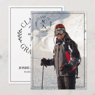 Class of Grad Photo Modern Typography Announcement