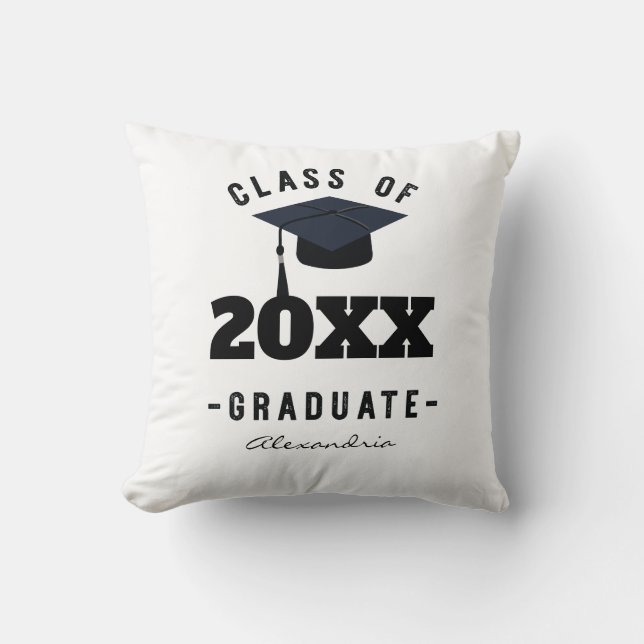 Class of / Graduate / Your Name & Photo Cushion (Front)