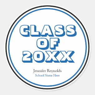 Class Of Graduation Classic Round Sticker