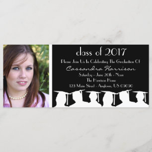 Class Of Graduation Invitation (Black Silhouette)