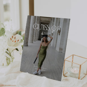Class Of   Graduation Keepsake Photo  Pedestal Sign