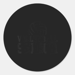 Class of Graduation Volleyball Senior Classic Round Sticker