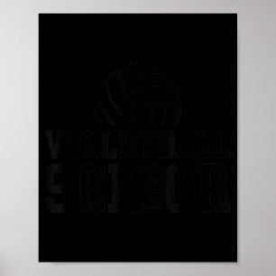 Class of  Graduation Volleyball Senior   Poster