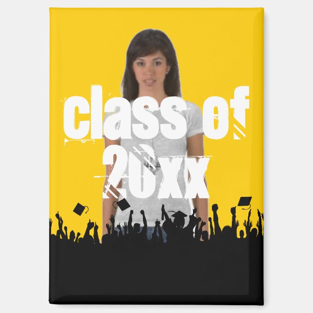 Class of Graduation You Choose Background colour Magnet (Front)