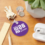Class Of  Keychain<br><div class="desc">Grad class keychain is shown in a purple and white color design.
Text: Class of 2026.



Licensed</div>