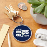 Class Of  Keychain<br><div class="desc">Grad class keychain is shown in a navy blue and white color design.
Text: Class of 2026.



Licensed</div>