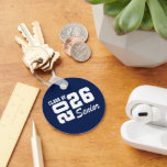 Class Of  Keychain<br><div class="desc">Grad class keychain is shown in a navy blue and white color design.
Text: Class of 2026.



Licensed</div>