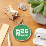 Class Of  Keychain<br><div class="desc">Grad class keychain is shown in a green and white color design.
Text: Class of 2026.



Licensed</div>