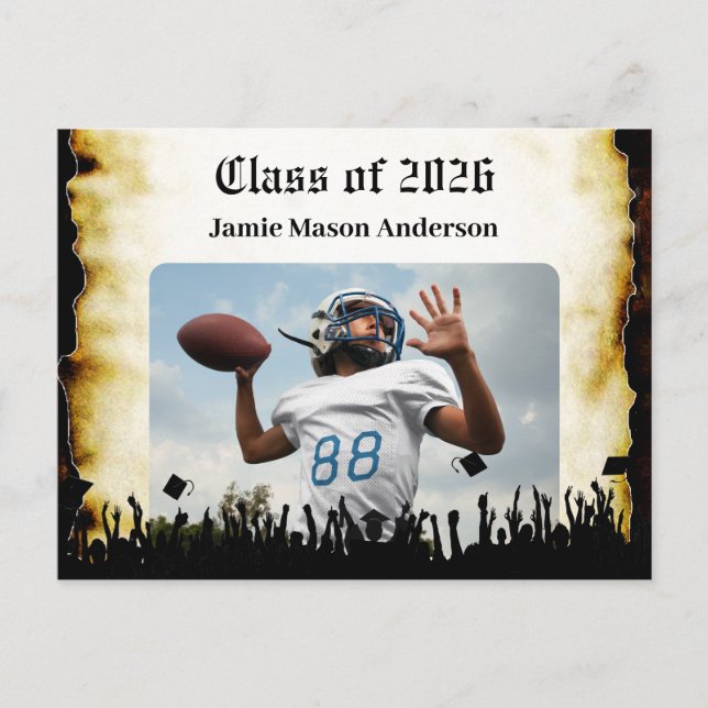 Class of Parchment Scroll Senior Graduation Invite (Front)