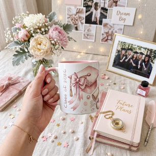 Class of pink girly accessories graduation mug