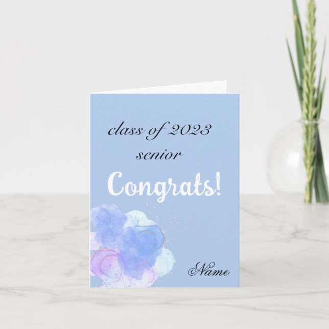 class of senior graduation card (Front)