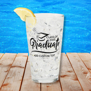 Class of Year 2019 Party Gift Custom Graduation Glass