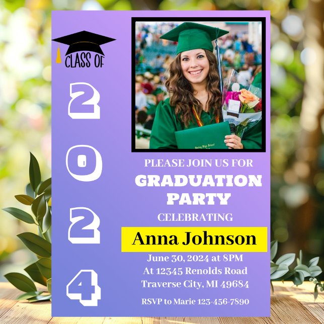 Class of Year Graduation Party Invitation Card (Creator Uploaded)