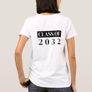 Class of year, typography back text T-Shirt