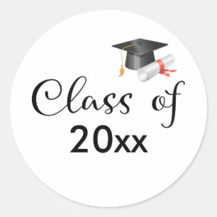 Class of Your Custom Graduation Year Classic Round Sticker